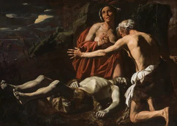 Adam und Eva trauern um den Tod Abels, 1632-1635