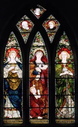 Das Fenster der Maler; Glaube, Hoffnung und Liebe, St Machars Cathedral