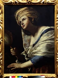 Vanitas, Frau mit Turban und Spiegel