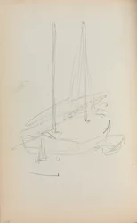 Italienisches Skizzenbuch: Segelboot Seite 60, 1898-1899