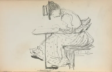 Italienisches Skizzenbuch: Sitzende Frau Seite 107, 1898-1899