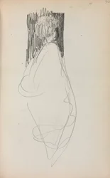 Italienisches Skizzenbuch: Stehende Frau, Seite 50, 1898-1899