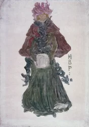 Der rote Umhang, um 1900