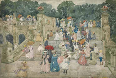 Die Terrassenbrücke, Central Park, 1901