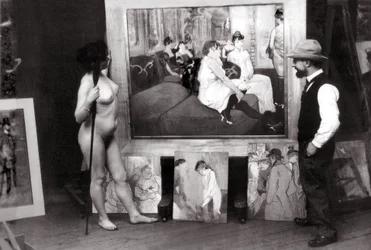 Henri de Toulouse-Lautrec in seinem Atelier