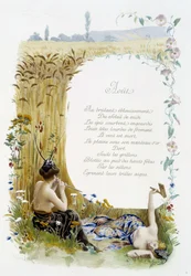 August „La Chanson du mois“ von Jérôme Doucet, Illustration - Maurice Leloir, Ausgabe Reims 1904. L. Michaud