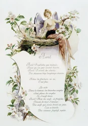 Avril „La Chanson du mois“ von Jérôme Doucet, Illustration - Maurice Leloir, ed. Reims 1904. L. Michaud