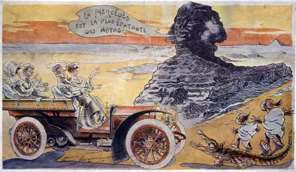 Der Mercedes ist das erstaunlichste Auto, ca. 1900 (Illustration)