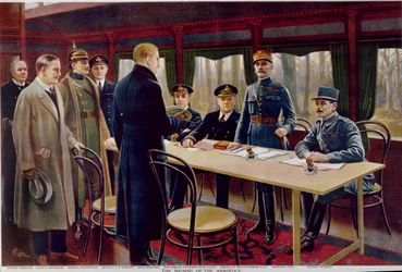 Die Unterzeichnung des Waffenstillstands am 11. November 1918 um 5 Uhr morgens