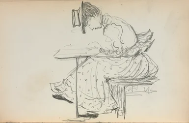 Italienisches Skizzenbuch: Sitzende Frau (Seite 107)