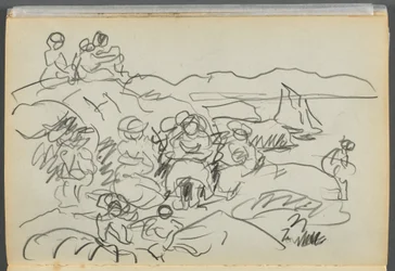 Skizzenbuch - The Granite Shore Hotel, Rockport, Seite 096: Picknicker