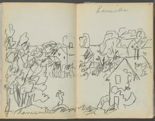 Skizzenbuch - The Granite Shore Hotel, Rockport, Seite 144 & 145: "Lanesville"
