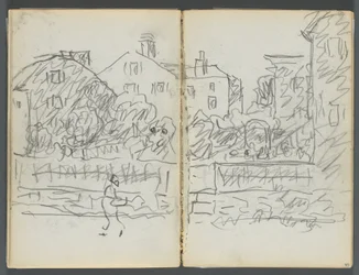 Skizzenbuch, Die Dells, Nr. 127, Seite 094 & 95: Dorfstraße