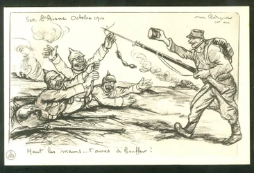 Postkarte, Satirique en N & B