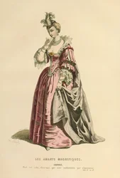 Kostüm für die Rolle der Eriphile, um 1868 (Gravur)