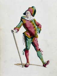Polichinelle - in „Masques et bouffons“ (Italienische Komödie)