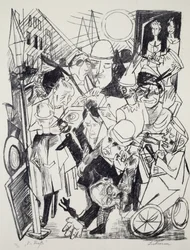Die Straße, von Max Beckmann (1884-1950), Radierung. Deutschland, 20. Jahrhundert.
