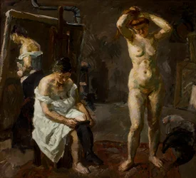 Drei Frauen im Atelier