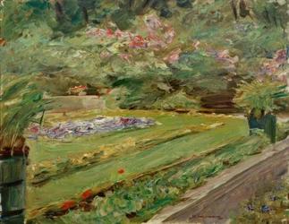 Die Blumenterrasse im Wannseegarten nach Nordwesten