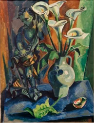 Stilleben mit Putto und Calla