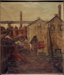Arbeitersiedlung mit Hüttenwerk