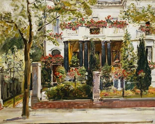 Der Vorgarten der Steinbartschen Villa in Berlin, 1911
