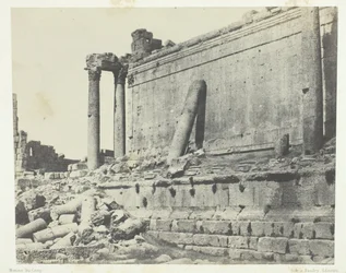 Baalbeck Heliopolis, Tempel des Jupiter, Ostfassade, Syrien, 1849-51, gedruckt 1852