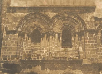 Fassade der Kirche des Heiligen Grabes, in Jerusalem Nr. 2 obere Partie, August 1850