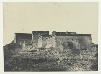 Großer Tempel der Isis in Philae, Gesamtansicht von Norden, Nubien, 1849-51, gedruckt 1852