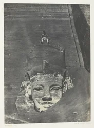 Ibsamboul, Westkoloss des Späos von Phrè; Nubien, Tafel 107 aus dem Album "Ägypten, Nubien, Palästina und Syrien" (1852)