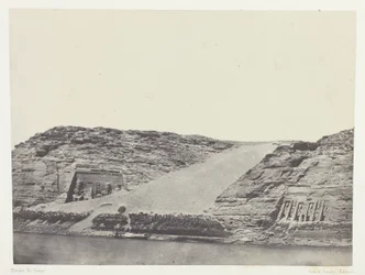 Ibsamboul, Die zwei Spéos; Nubien, Tafel 101 aus dem Album "Ägypten, Nubien, Palästina und Syrien" (1852)