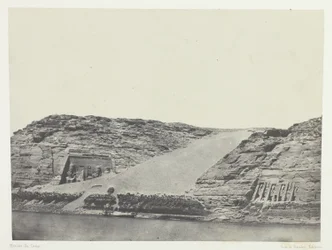 Ibsamboul, Die zwei Spéos; Nubien, Tafel 101 aus dem Album "Ägypten, Nubien, Palästina und Syrien" (1852)