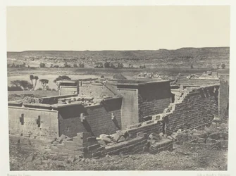Kalabscheh, Gesamtansicht des Tempels von Kalabscheh Talmis, Nubien, 1849-51, gedruckt 1852