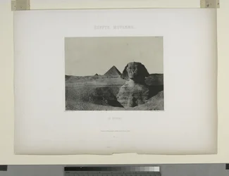 Der Sphinx, Ägypten (s/w Foto)