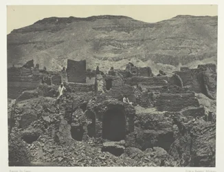 Médinet-Habou, Ruinen der Stadt Papa; Theben