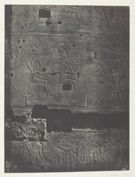 Westliche Mauer, Großer Tempel der Isis in Philae; Nubien, Tafel 78 aus dem Album "Ägypten, Nubien, Palästina und Syrien" (1852)