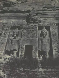 Nubien. Ibsamboul. Eingang des Speos von Hathor, 1850