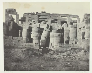 Palais de Karnak, Hypostylensaal von Norden, Theben, 1849-51, gedruckt 1852