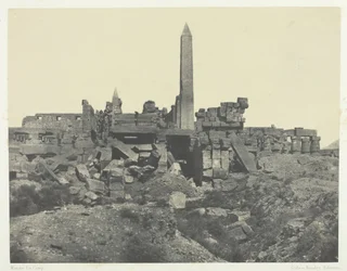 Palais de Karnak, Granitheiligtum und Hypostylhalle, Theben, 1849-51, gedruckt 1852