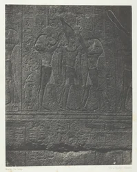 Palais de Karnak, Außenskulpturen des Granitheiligtums, Theben, 1849-51, gedruckt 1852