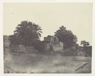 Ruinen einer römischen Befestigung, Philoe; Nubien, Tafel 71 aus dem Album "Ägypten, Nubien, Palästina und Syrien" (1852)