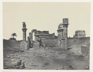 Tempel von Hermontis, Oberägypten, Tafel 63 aus dem Album "Ägypten, Nubien, Palästina und Syrien" (1852)
