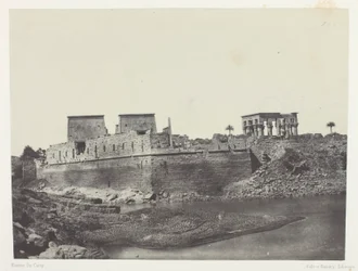 Ansicht vom Südwestwinkel, Philoe; Nubien, Platte 69 aus dem Album "Ägypten, Nubien, Palästina und Syrien" (1852)