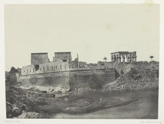 Ansicht vom Südwestwinkel, Philoe; Nubien, Platte 69 aus dem Album "Ägypten, Nubien, Palästina und Syrien" (1852)