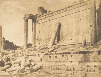 Ansicht des Tempels des Jupiter in Baalbek Heliopolis, 15. September 1850
