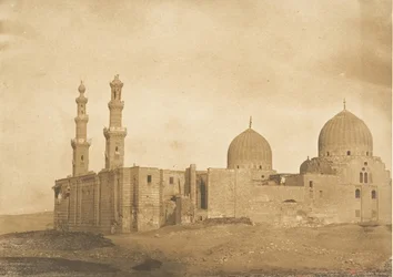 Gesamtansicht der Moschee und des Grabes von Sultan Bezkouk, El-Melek..., Dezember 1849-Januar 1850
