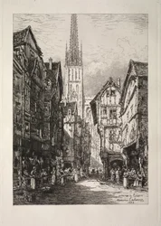 Eine Straße in Rouen