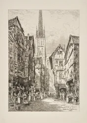 Eine Straße in Rouen