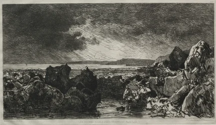 Schwarze Felsen bei Trouville (Ebbe)
