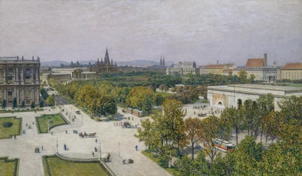 Blick auf den Ring gegen das Rathaus und Parlament